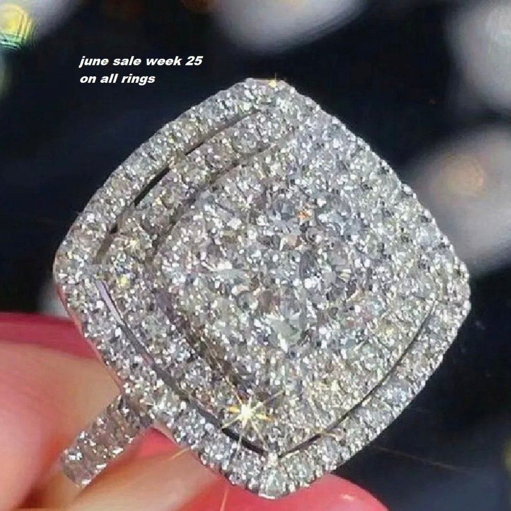 WEDDING RING BRIDAL RING ENGAGMENT RING PRINCESS CUT